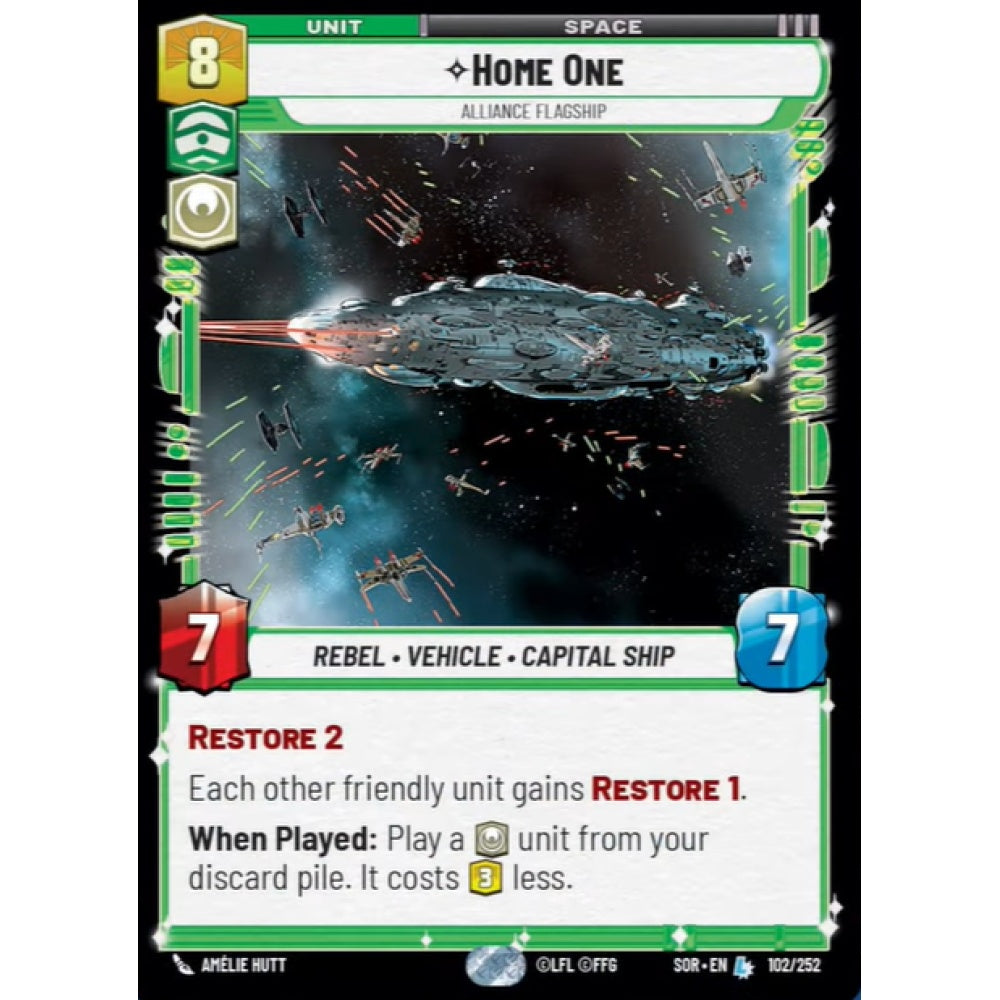 Home One, 102, L, Star Wars Unlimited, Sparks Of Rebellion