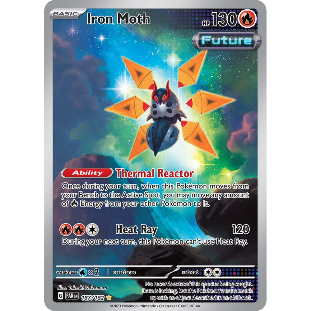 Iron Moth Illustration Rare 187/182 Pokemon Card Game Paradox Rift