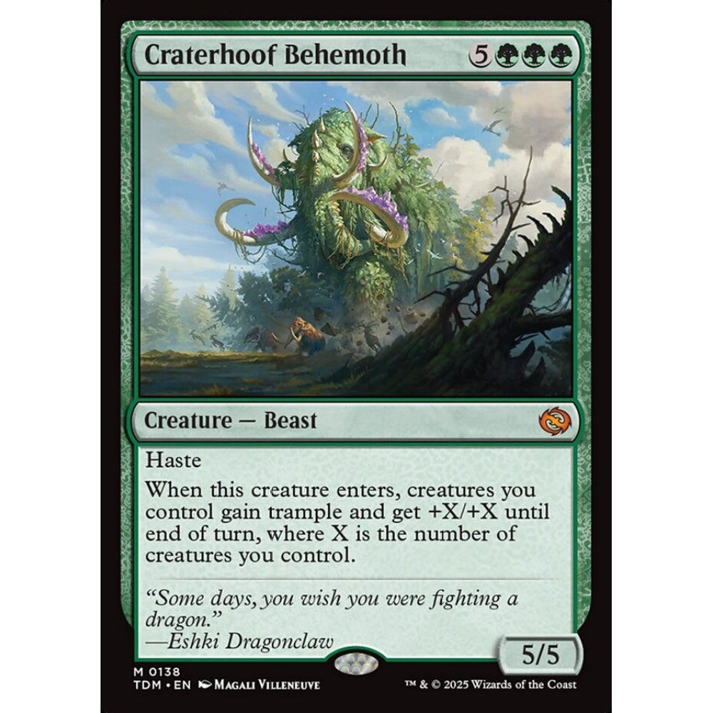 Craterhoof Behemoth mythic 138 Magic the Gathering Tarkir: Dragonstorm