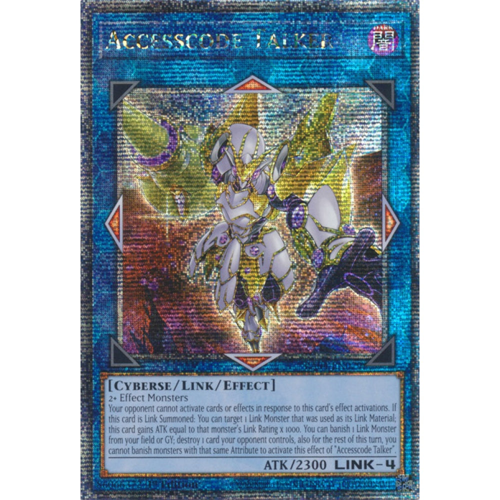 Accesscode Talker RA04-EN079 QCR Quarter Century Secret Rare Yu-Gi-Oh Quarter Century Stampede in New Art Art