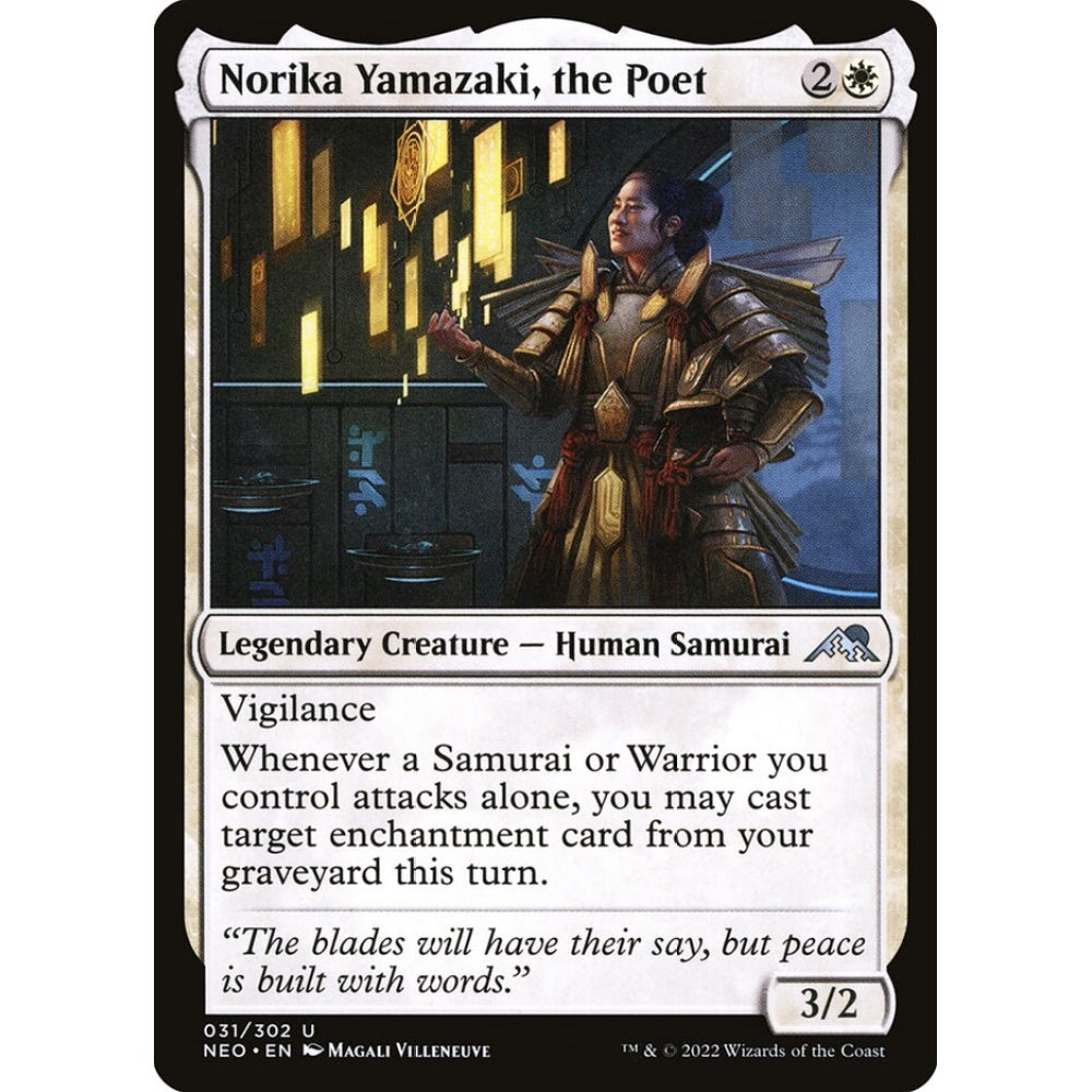 Norika Yamazaki, the Poet uncommon 31 Magic the Gathering Kamigawa: Neon Dynasty