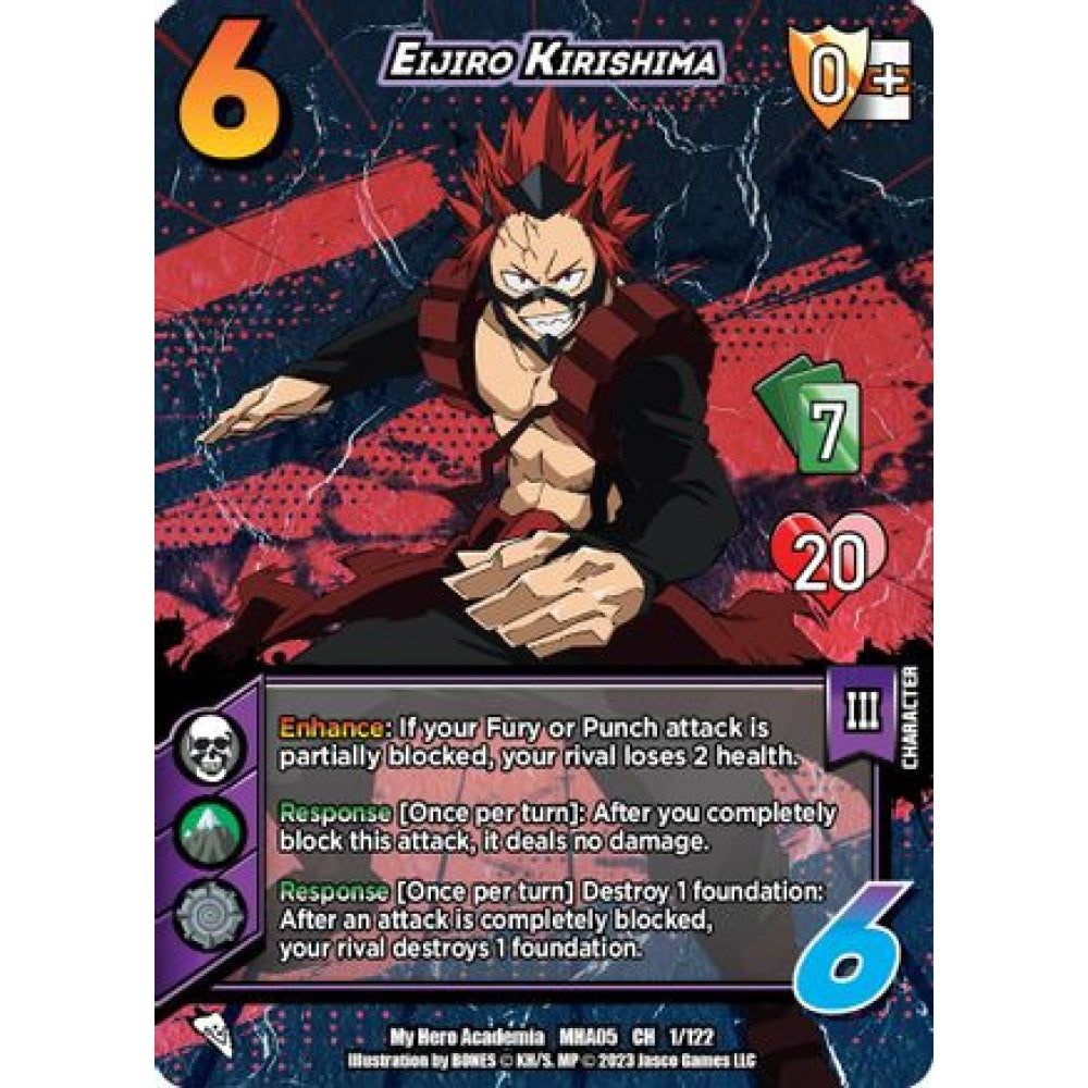 Eijiro Kirishima, 1/122, CH, UniVersus, MHA05 Undaunted Raid