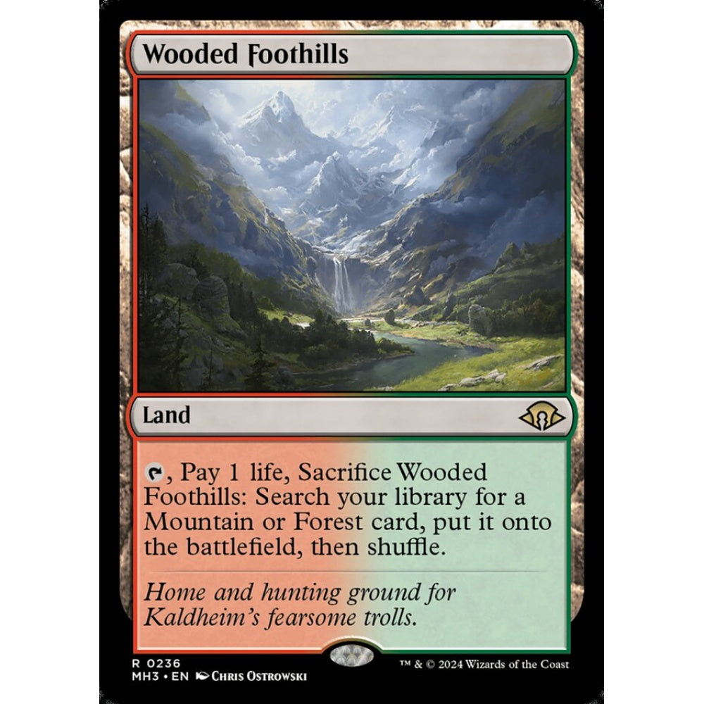 Wooded Foothills, 236, rare, Magic: The Gathering, Modern Horizons 3