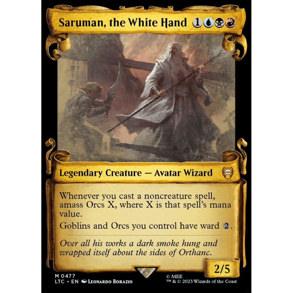 Saruman, the White Hand, mythic, 477, Magic the Gathering, Tales of Middle-earth Commander