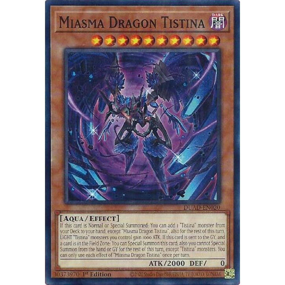Miasma Dragon Tistina DUAD-EN020 Common Yu-Gi-Oh Duelist's Advance