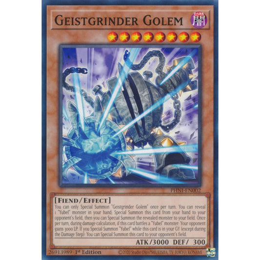 Geistgrinder Golem PHNI-EN002 Common Common Yu-Gi-Oh Phantom Nightmare in Art