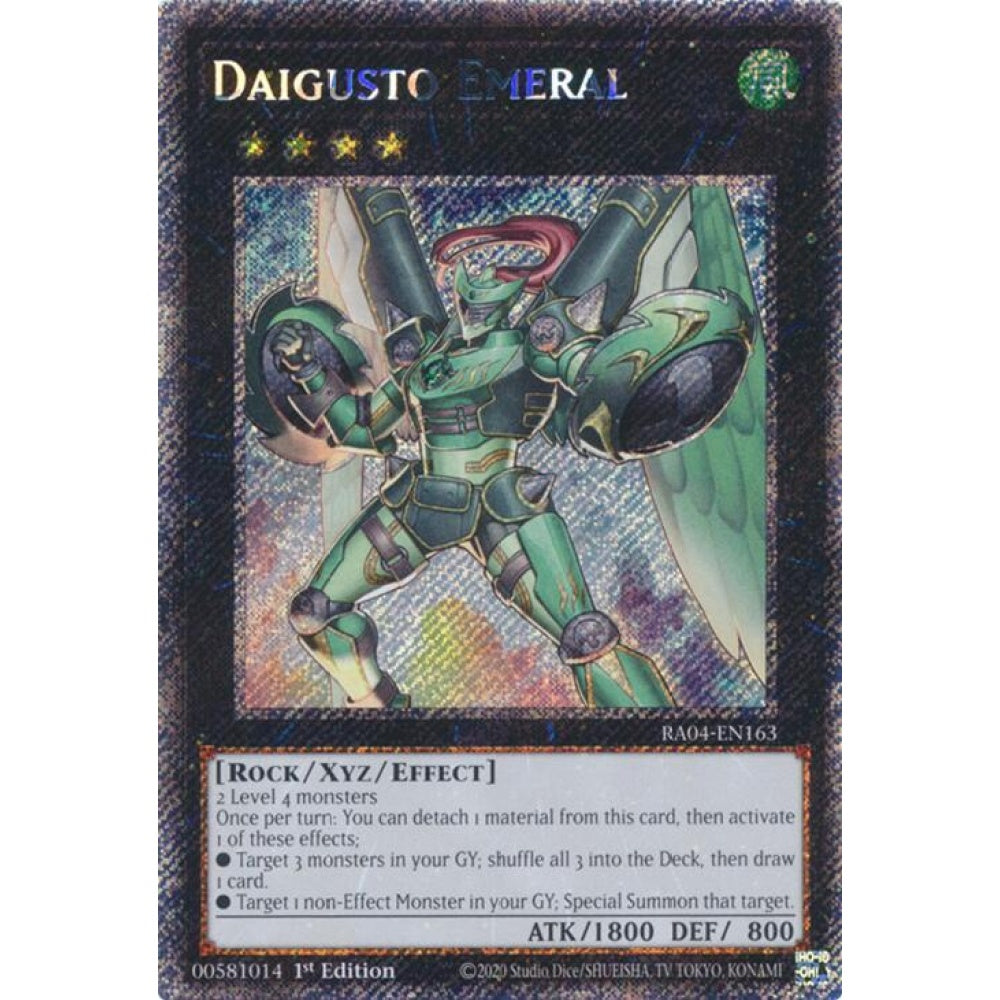 Daigusto Emeral (Platinum Secret Rare) RA04-EN163 Platinum Rare Yu-Gi-Oh Quarter Century Stampede