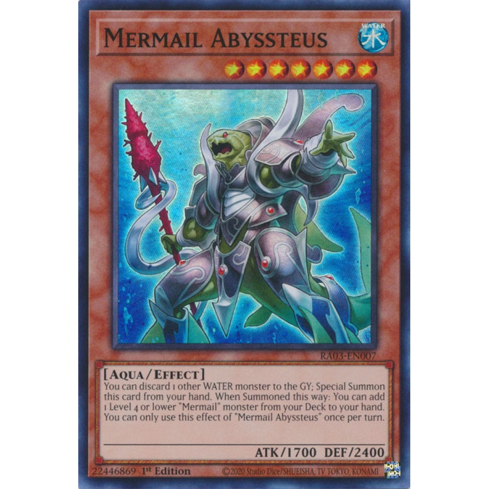 Mermail Abyssteus RA03-EN007 Super Super Rare Yu-Gi-Oh Quarter Century Bonanza in Art