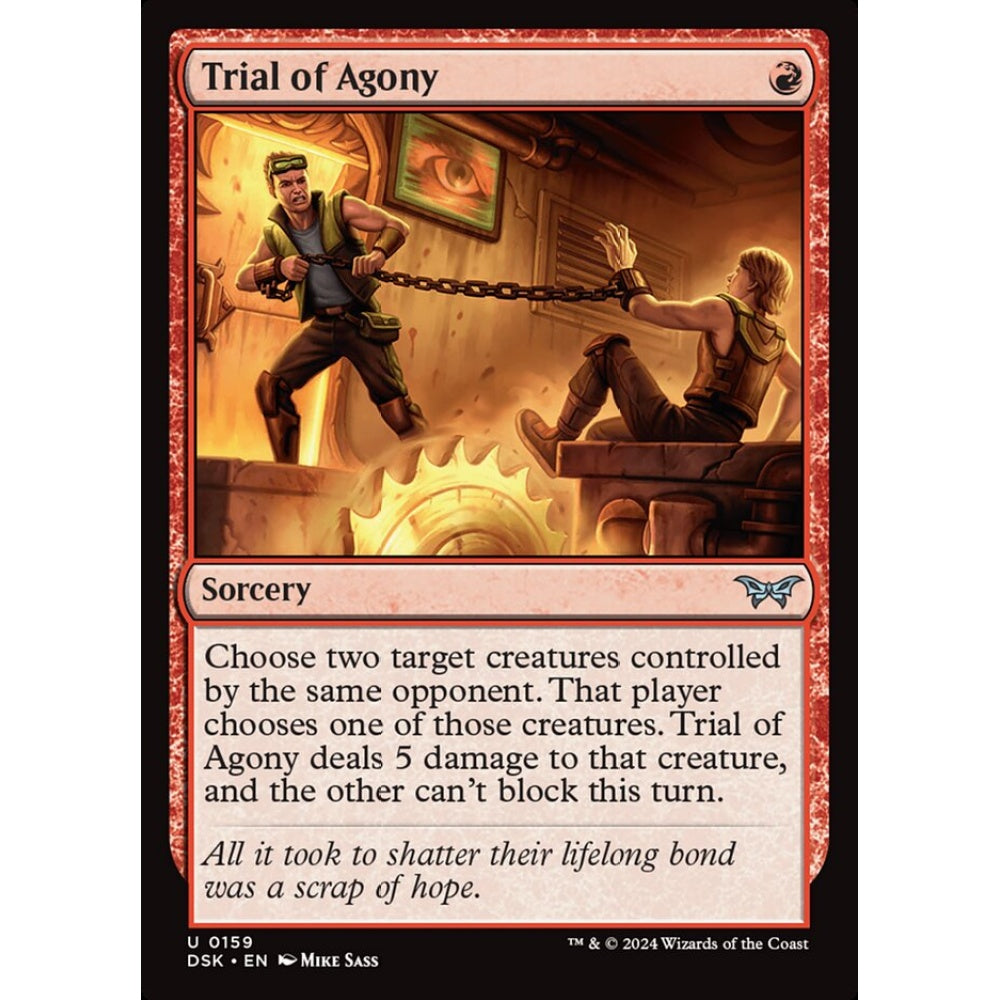 Trial of Agony, 159, uncommon, Magic: The Gathering, Duskmourn: House of Horror