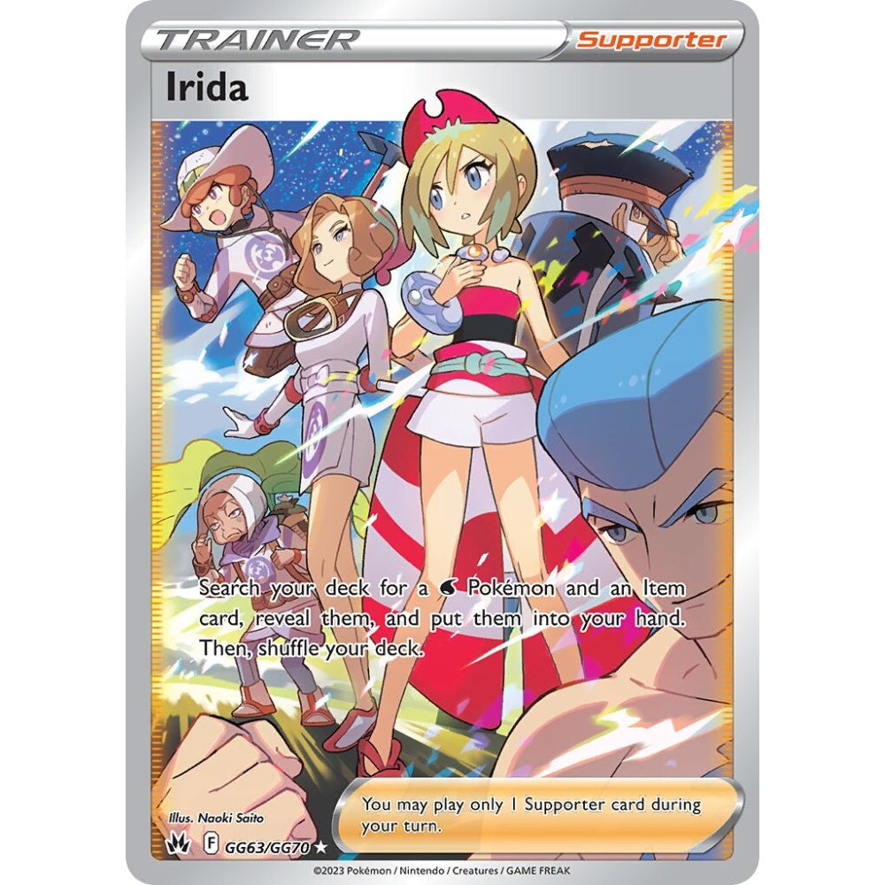 Irida Rare Ultra GG63/GG70 Pokemon Card Game Crown Zenith