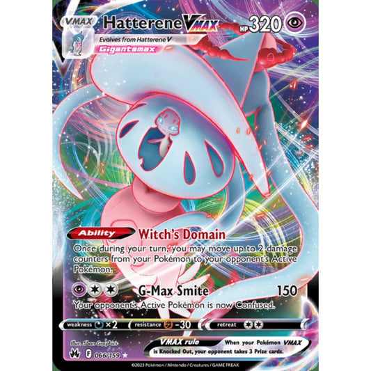 Hatterene VMAX Ultra Rare 066/159 Pokemon Card Game Crown Zenith