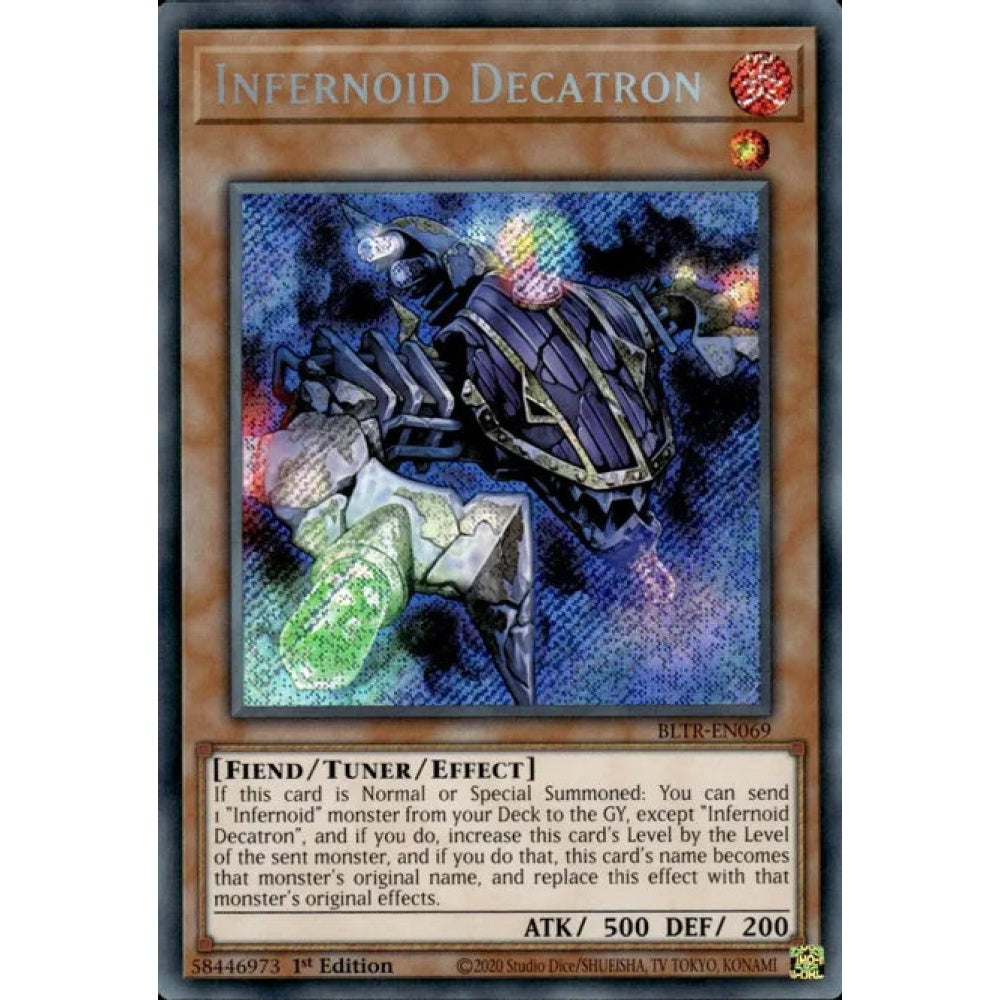 Infernoid Decatron, BLTR-EN069, Secret Rare, Yu-Gi-Oh!, Battles of Legend: Terminal Revenge