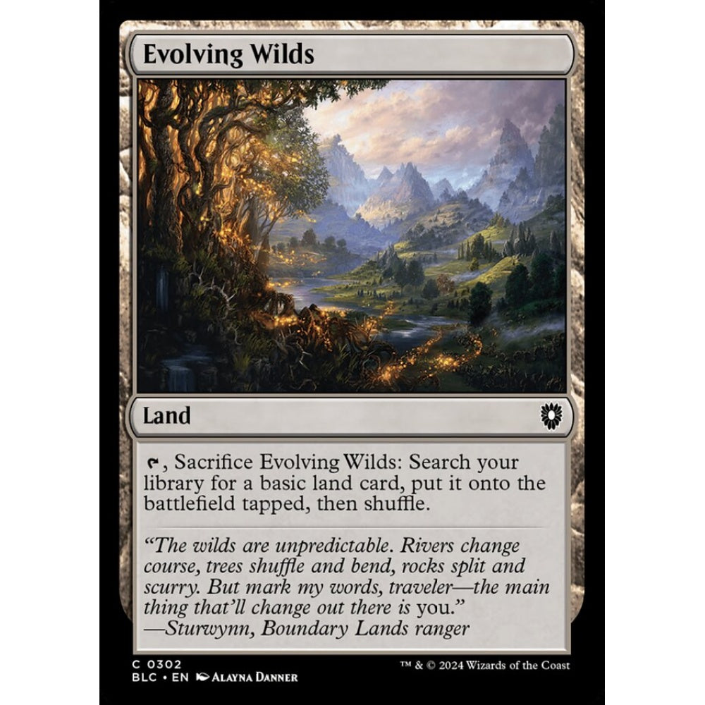 Evolving Wilds, 302, common, Magic: The Gathering, Bloomburrow