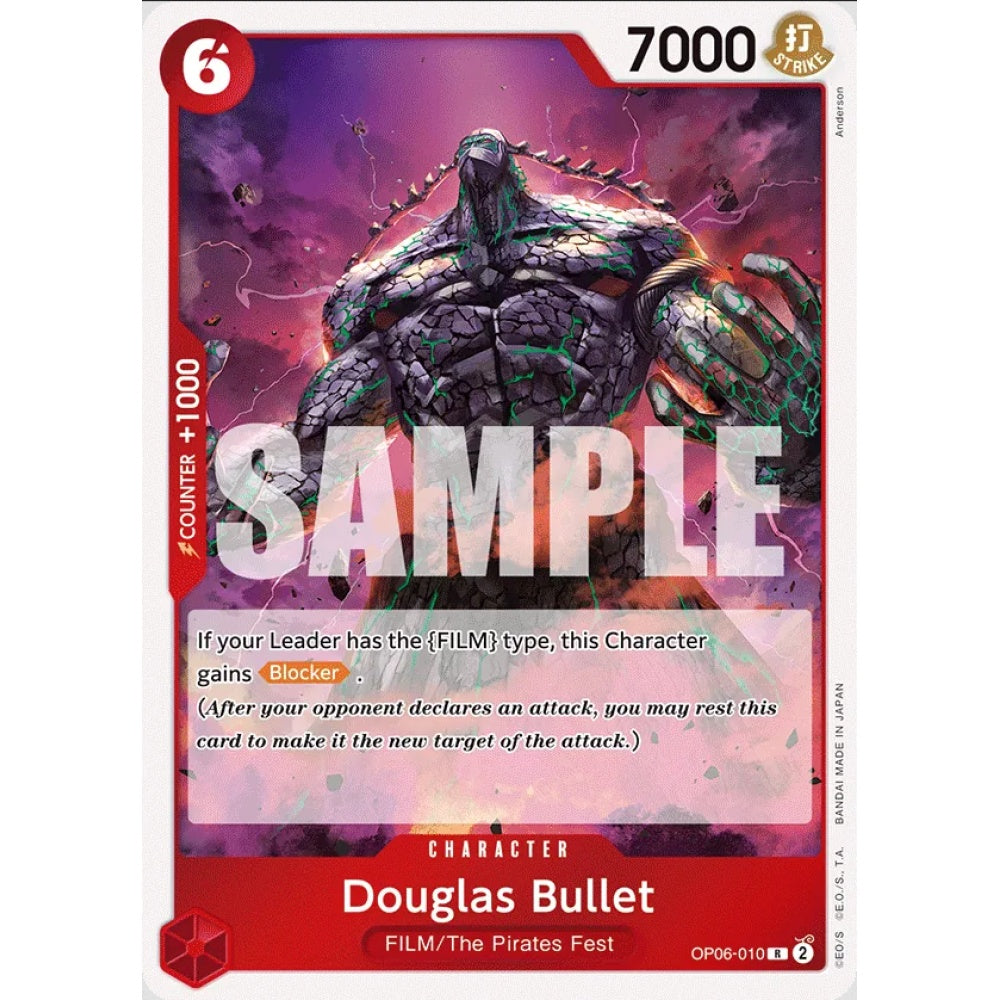 Douglas Bullet, OP06-010, Rare, One Piece, Wings of the Captain