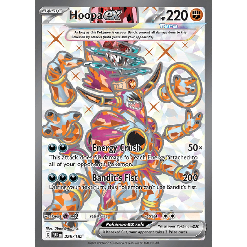 Hoopa ex Full Art 226/182 Pokemon Card Game Paradox Rift