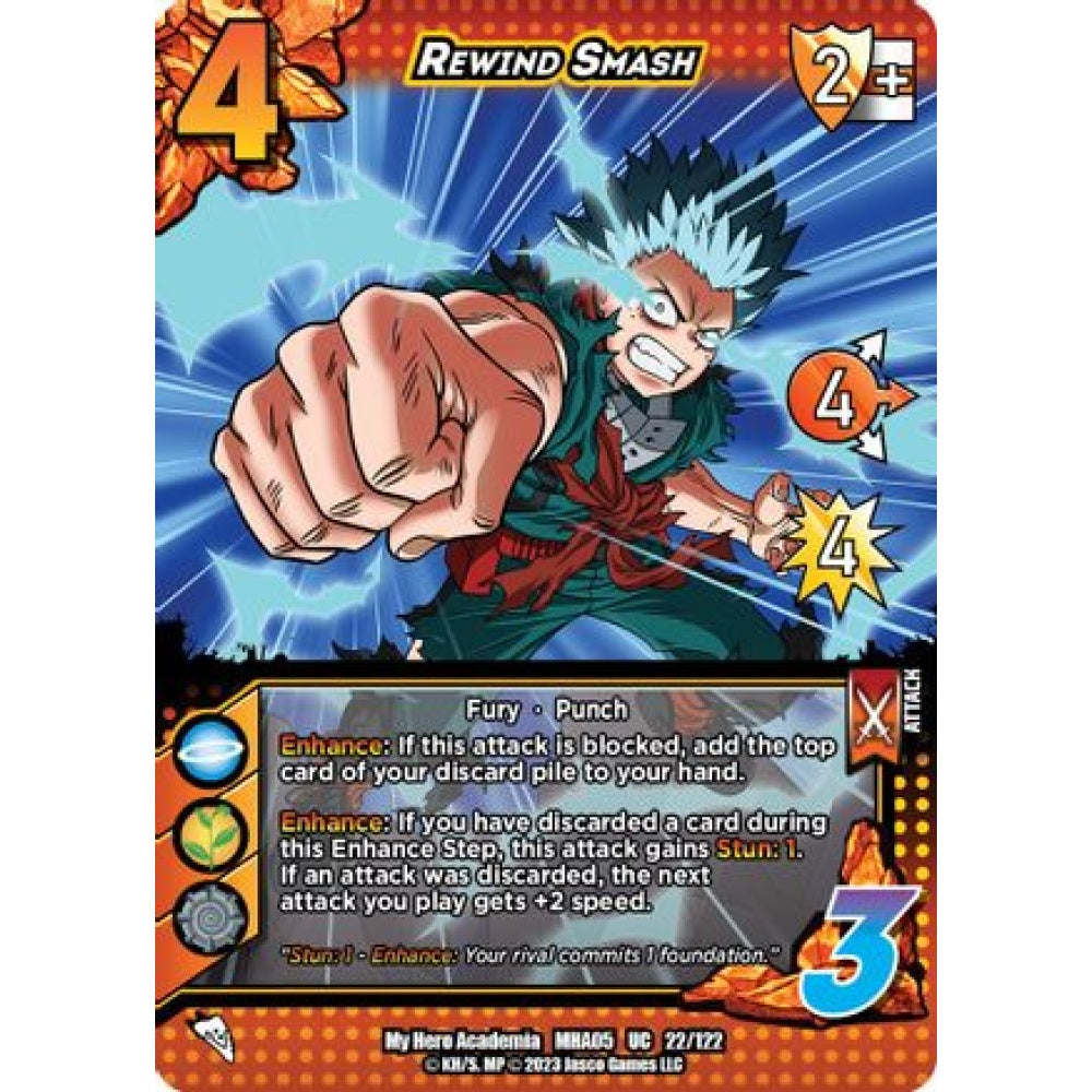 Rewind Smash, 22/122, UC, UniVersus, MHA05 Undaunted Raid