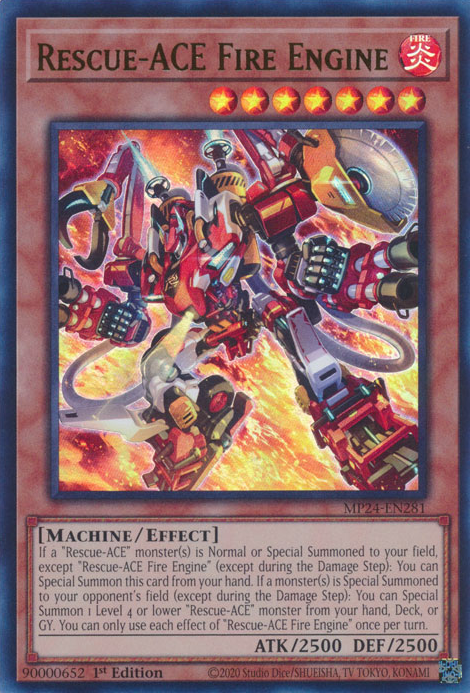 Rescue-ACE Fire Engine MP24-EN281 Ultra Ultra Rare Yu-Gi-Oh 25th Anniversary Tin: Dueling Mirrors in Art