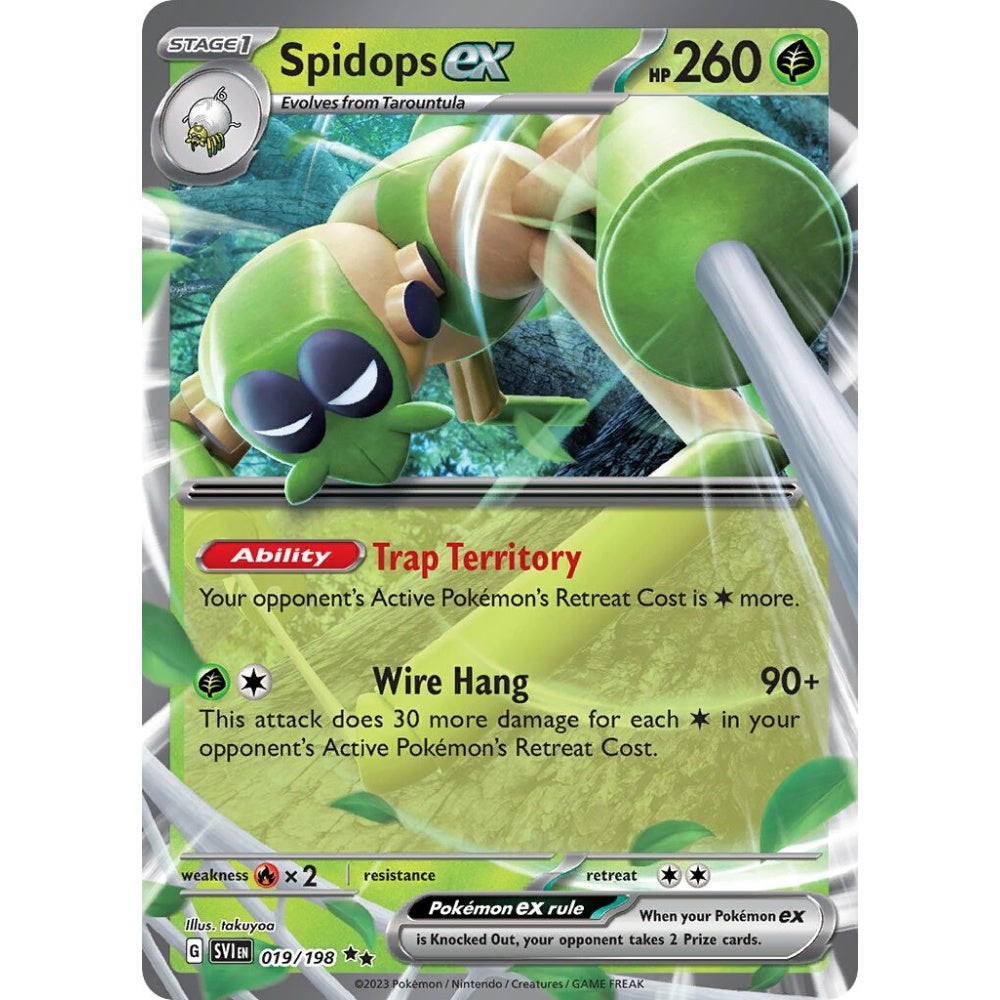 Spidops ex Double Rare 019/198 Pokemon Card Game Scarlet & Violet