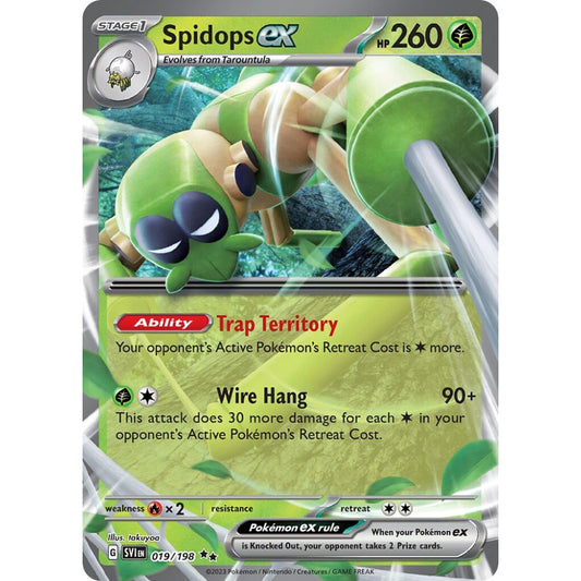 Spidops ex Double Rare 019/198 Pokemon Card Game Scarlet & Violet