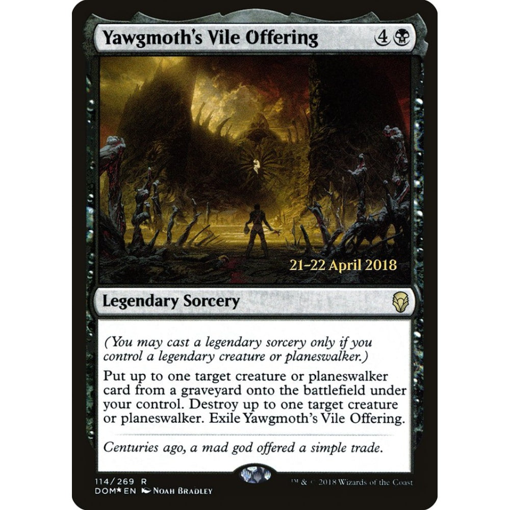 Yawgmoth's Vile Offering rare 114s Magic the Gathering Dominaria Promos