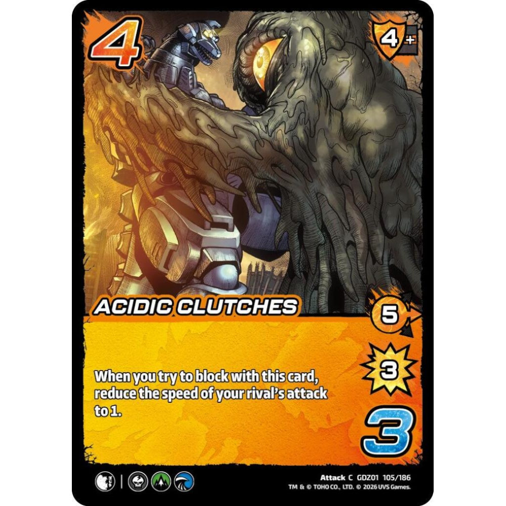 Acidic Clutches GDZ01 105/186 GDZ01 Universus Godzilla: Reign of Kaiju Attack C