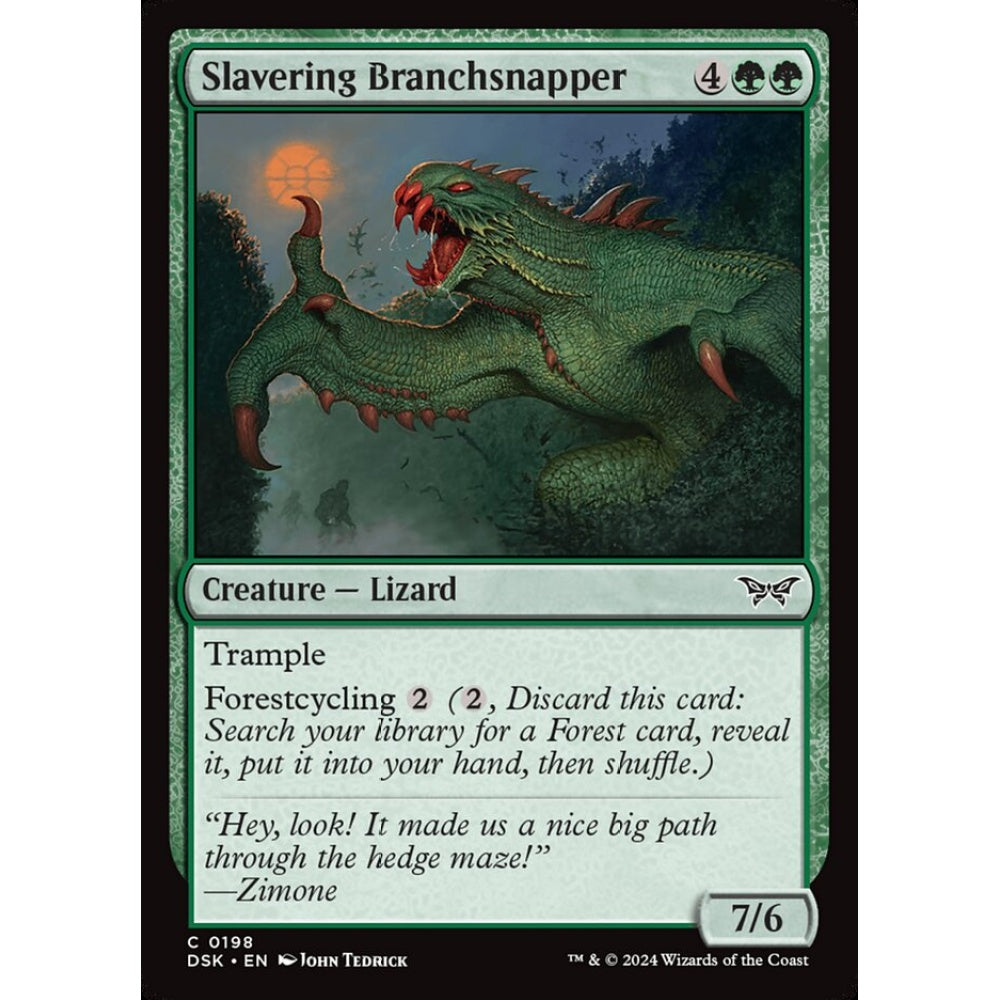 Slavering Branchsnapper, 198, common, Magic: The Gathering, Duskmourn: House of Horror