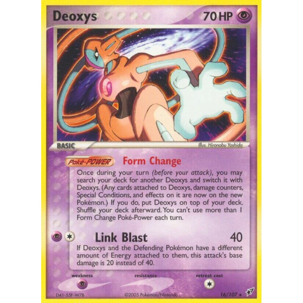 Deoxys Rare 16/107 Pokemon Card Game EX Deoxys