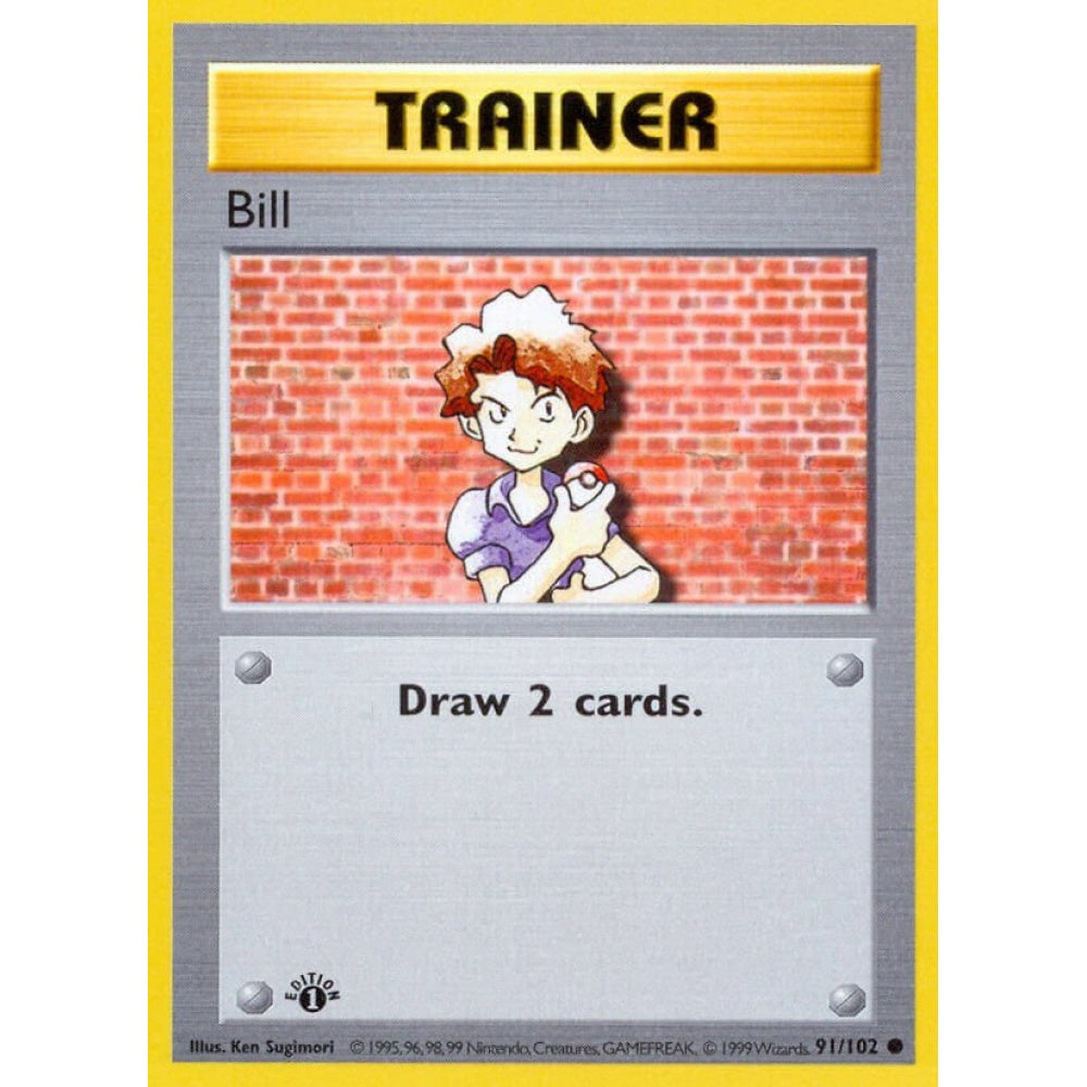 Bill Common 91/102 Pokemon Card Game Base Set