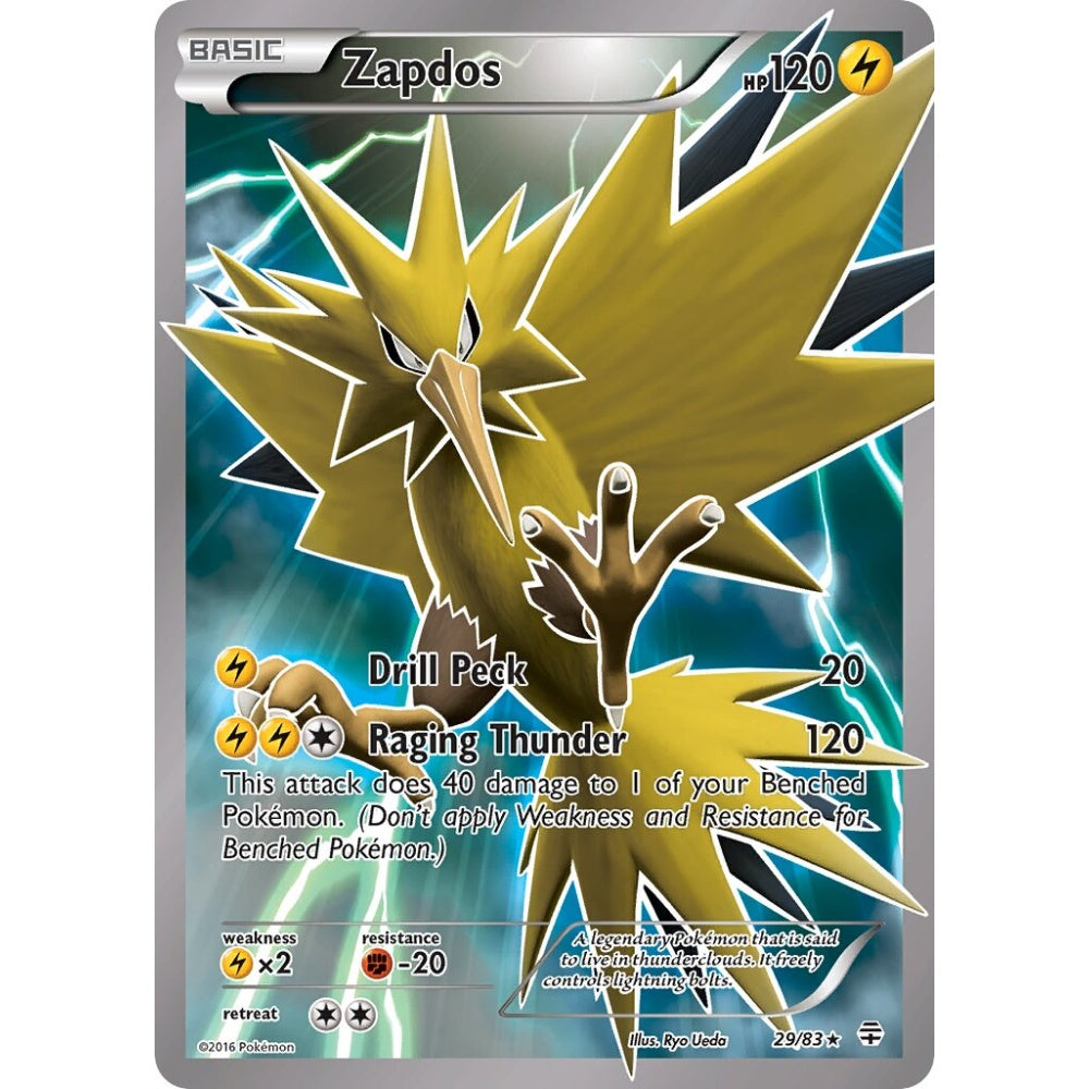 Zapdos Rare Holo 29/83 Pokemon Card Game Generations