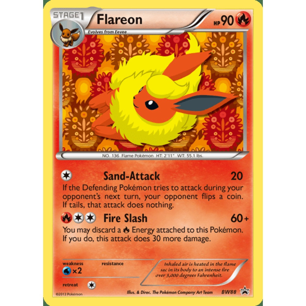Flareon Promo BW88 Pokemon Card Game Black & White Promos