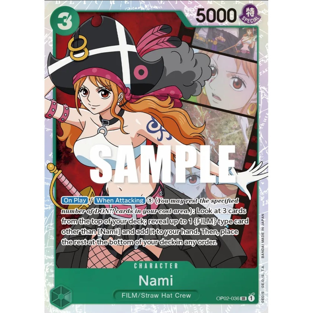 Nami, OP02-036, Super Rare, One Piece, Paramount War