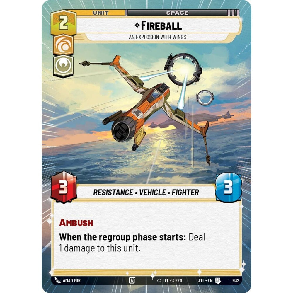 Fireball, U, JTL 932) Hyperspace Foil, Star Wars Unlimited