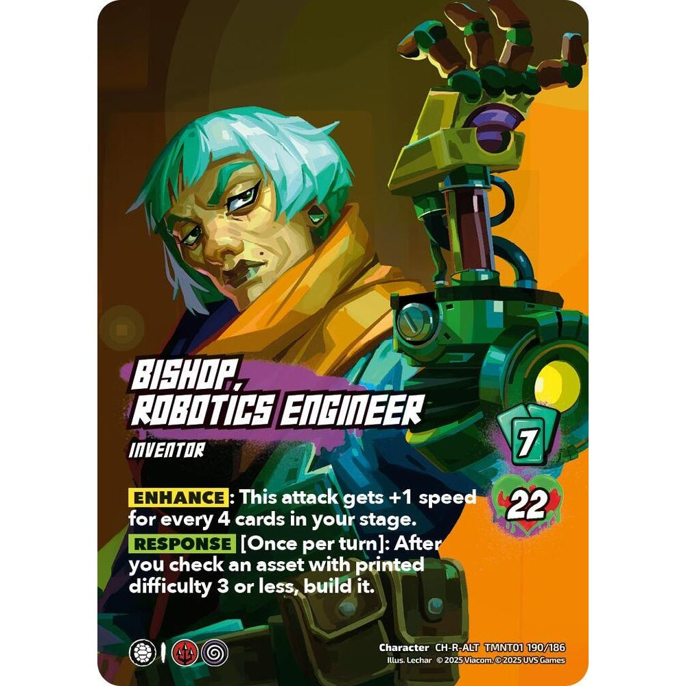 Bishop, Robotics Engineer 190/186 TMNT01 Universus Teenage Mutant Ninja Turtles Character CH-R-ALT