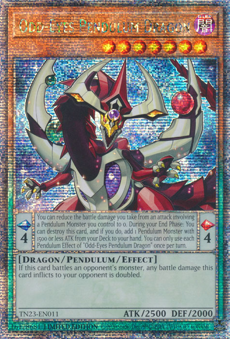 Odd-Eyes Pendulum Dragon TN23-EN011 QCR Quarter Century Secret Rare Yu-Gi-Oh 25th Anniversary Tin: Dueling Heroes in Art