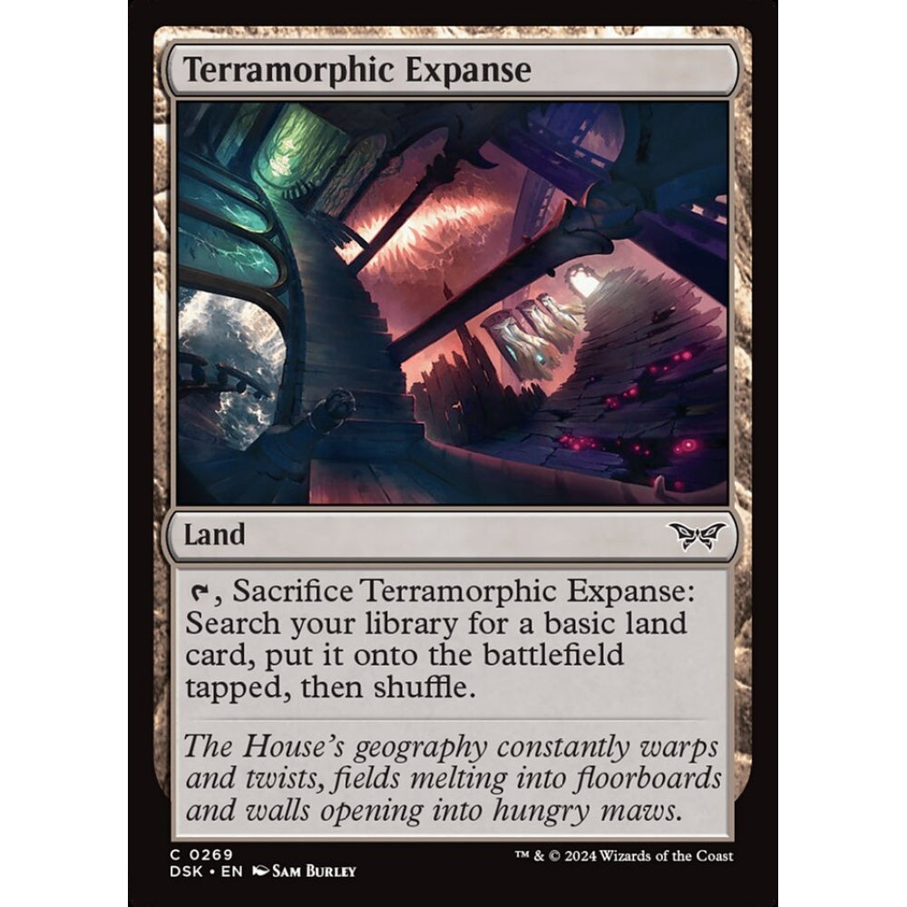Terramorphic Expanse, 269, common, Magic: The Gathering, Duskmourn: House of Horror