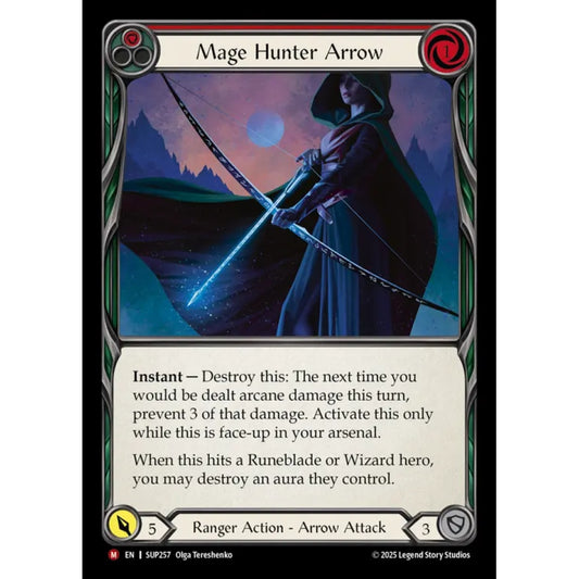 Mage Hunter Arrow SUP257-RF Majestic Flesh & Blood Trading Card Game Super Slam in Rainbow Foil Art
