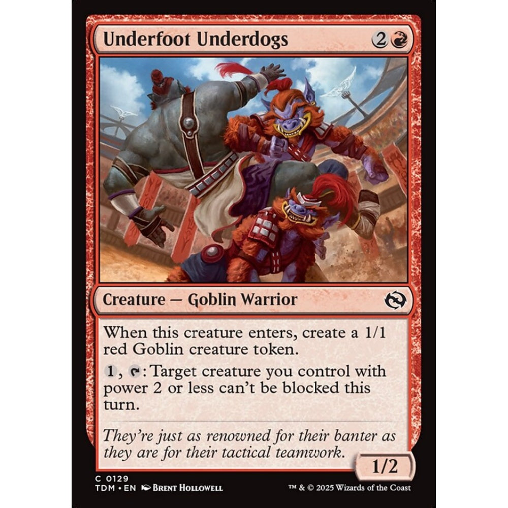 Underfoot Underdogs common 129 Magic the Gathering Tarkir: Dragonstorm