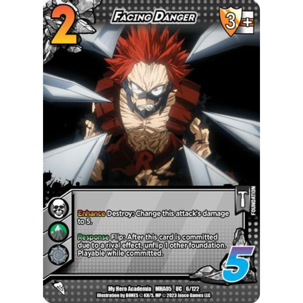 Facing Danger, 6/122, UC, UniVersus, MHA05 Undaunted Raid