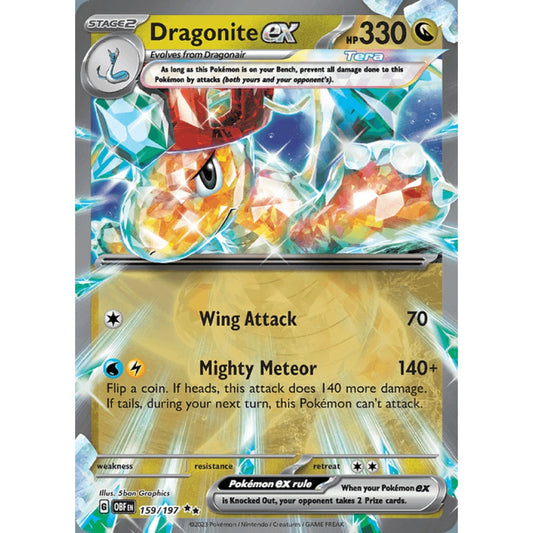 Dragonite ex Double Rare 159/197 Pokemon Card Game Obsidian Flames