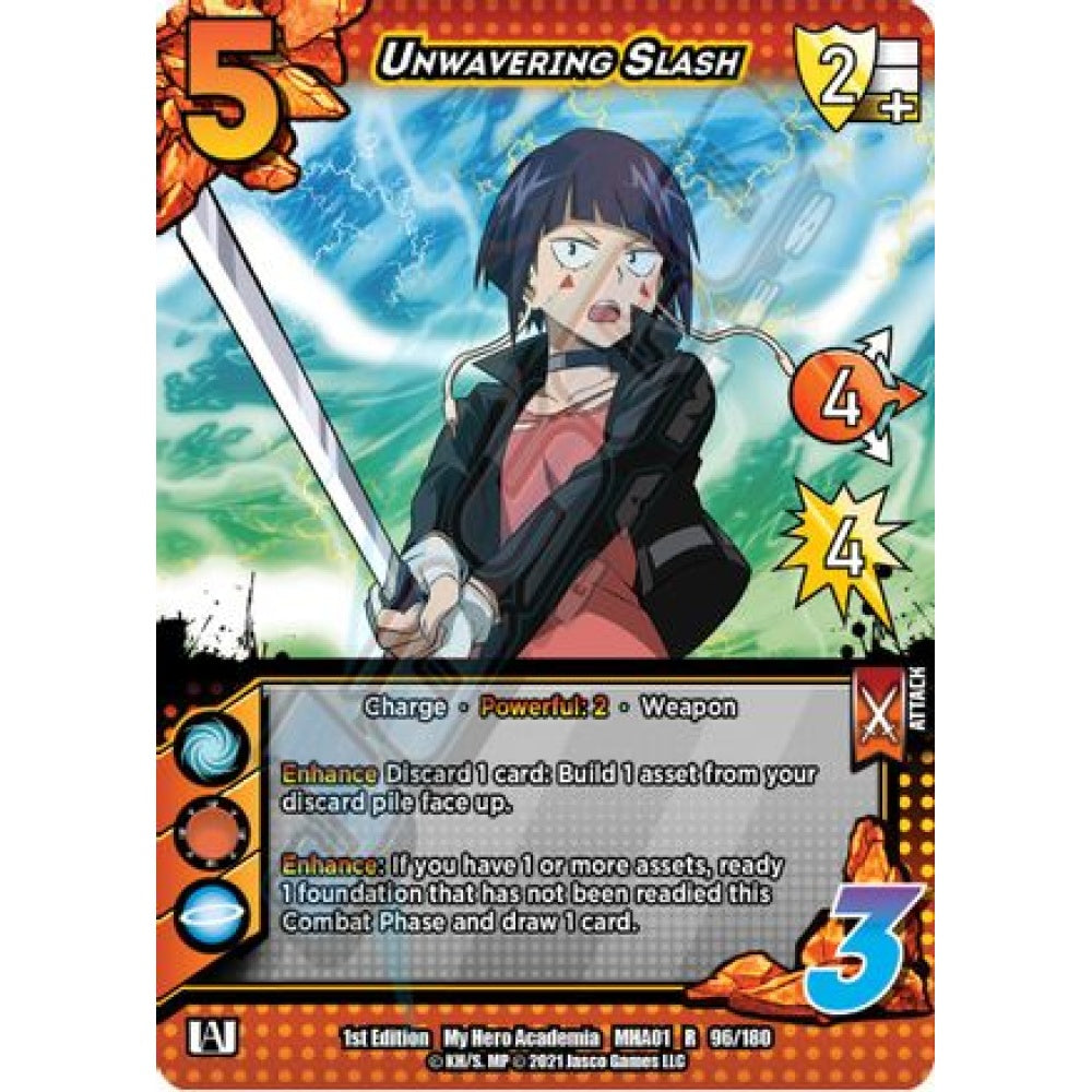 Unwavering Slash, 96/180, R, UniVersus, MHA01 My Hero Academia