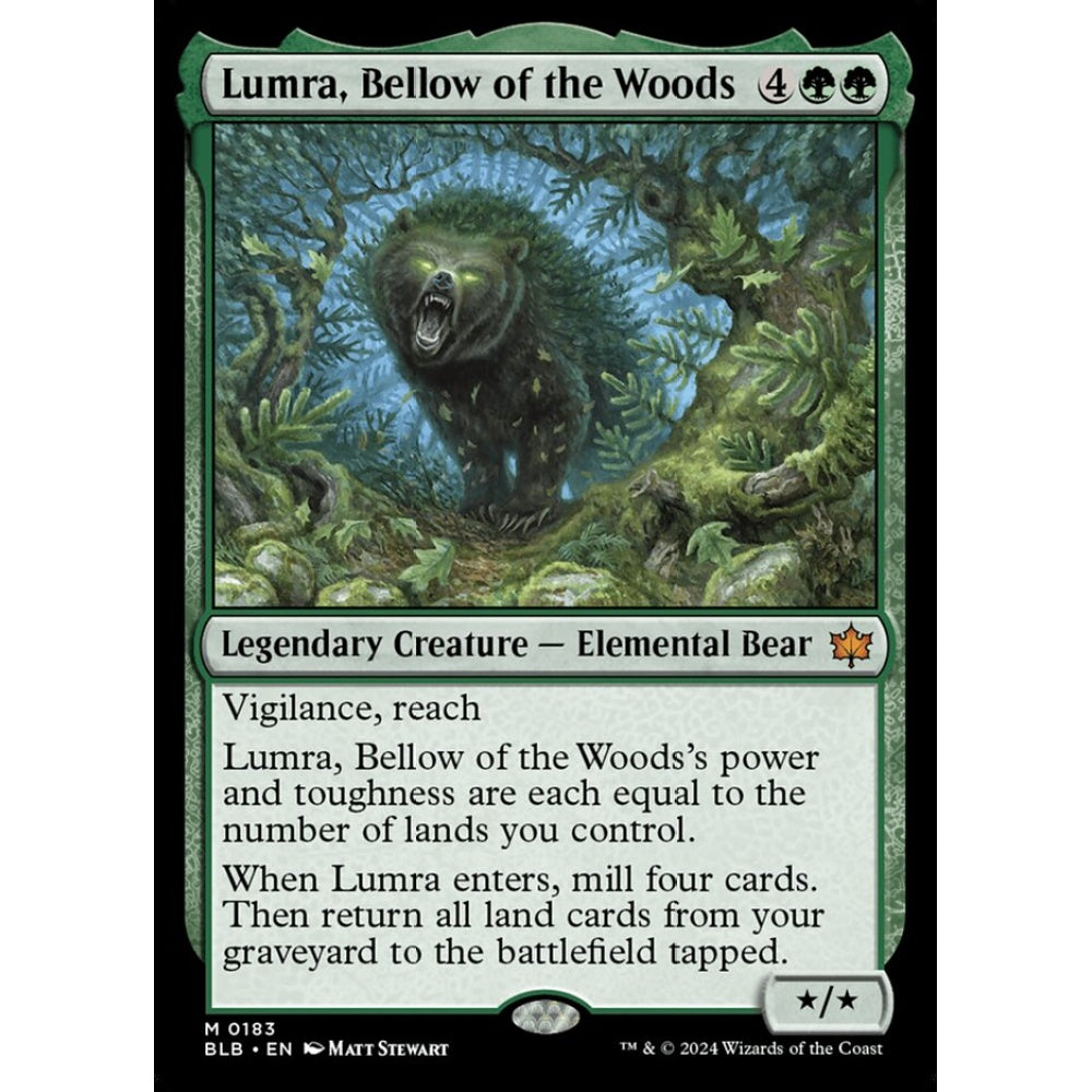Lumra, Bellow of the Woods, 183, mythic, Magic: The Gathering, Bloomburrow