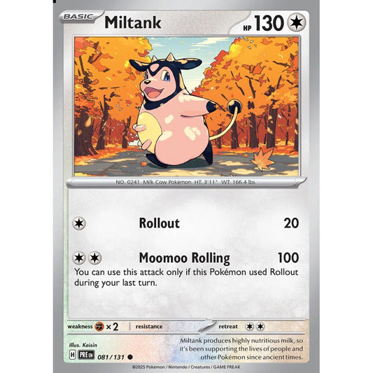 Miltank Common 081/131 Pokemon Card Game Prismatic Evolutions