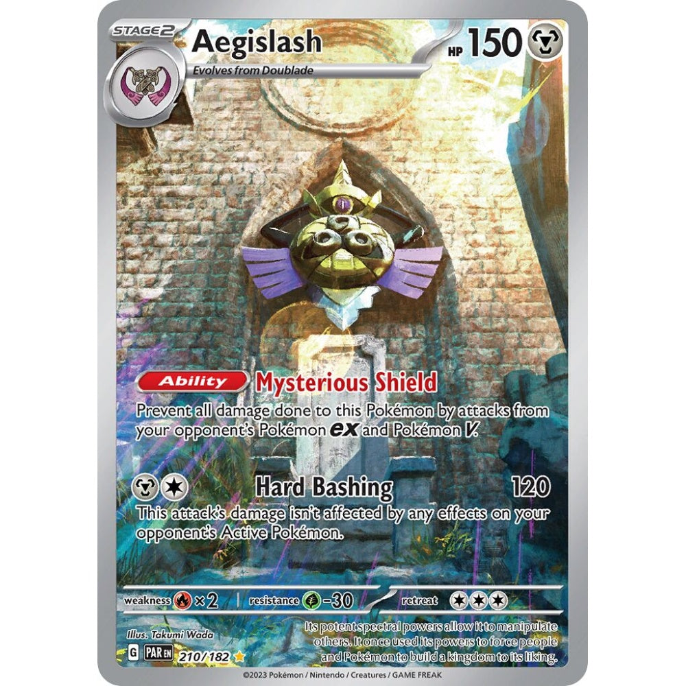 Aegislash Illustration Rare 210/182 Pokemon Card Game Paradox Rift