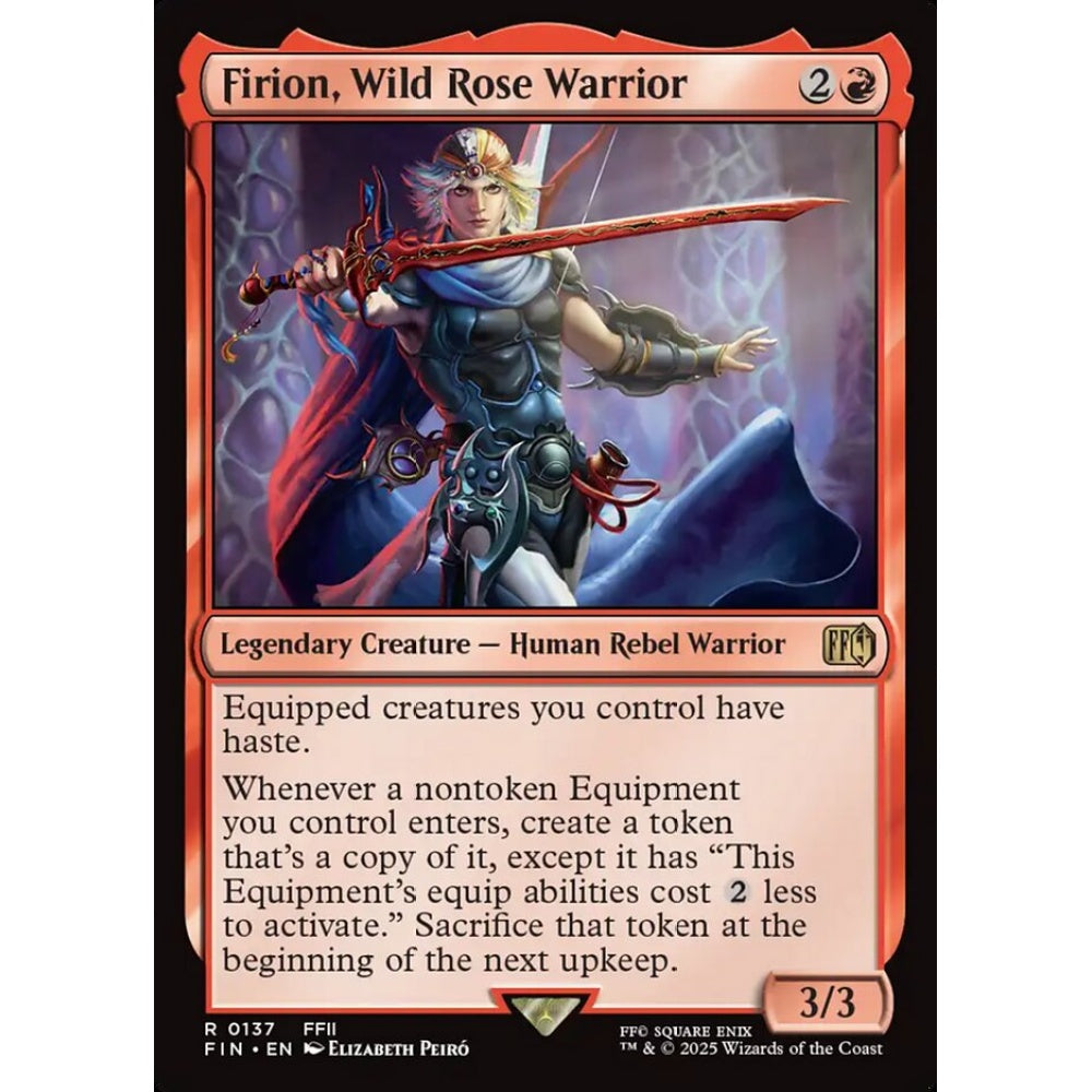 Firion, Wild Rose Warrior rare 137 Magic the Gathering Final Fantasy