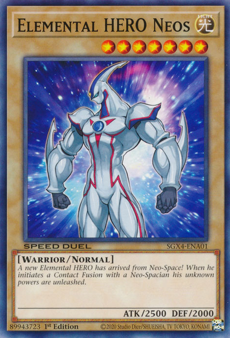 Elemental HERO Neos TN23-EN006 QCR Quarter Century Secret Rare Yu-Gi-Oh 25th Anniversary Tin: Dueling Heroes in Art
