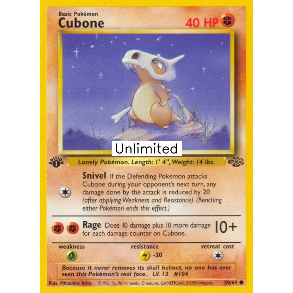 Cubone Common 50/64 Pokemon Card Game Jungle