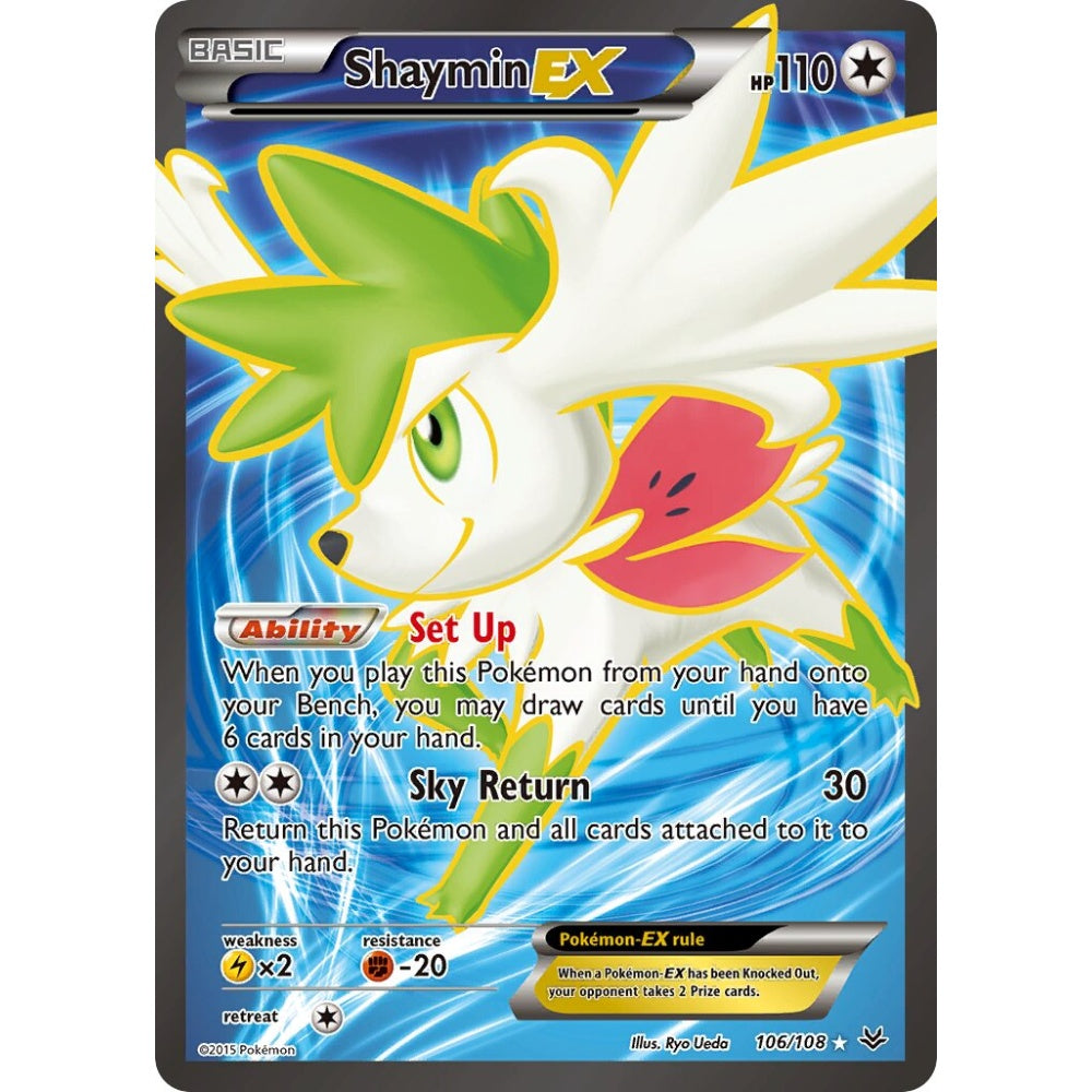 Shaymin-EX Rare Ultra 106/108 Pokemon Card Game Roaring Skies