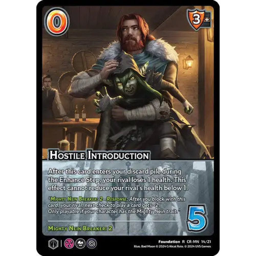 Hostile Introduction, 14/21, R, UniVersus, Critical Role Vox Machina & Mighty Nein