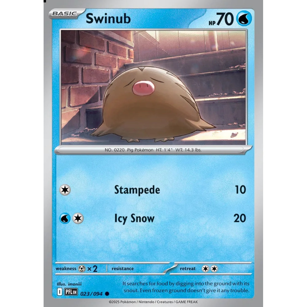Swinub Common 023/094 Pokemon Card Game Phantasmal Flames