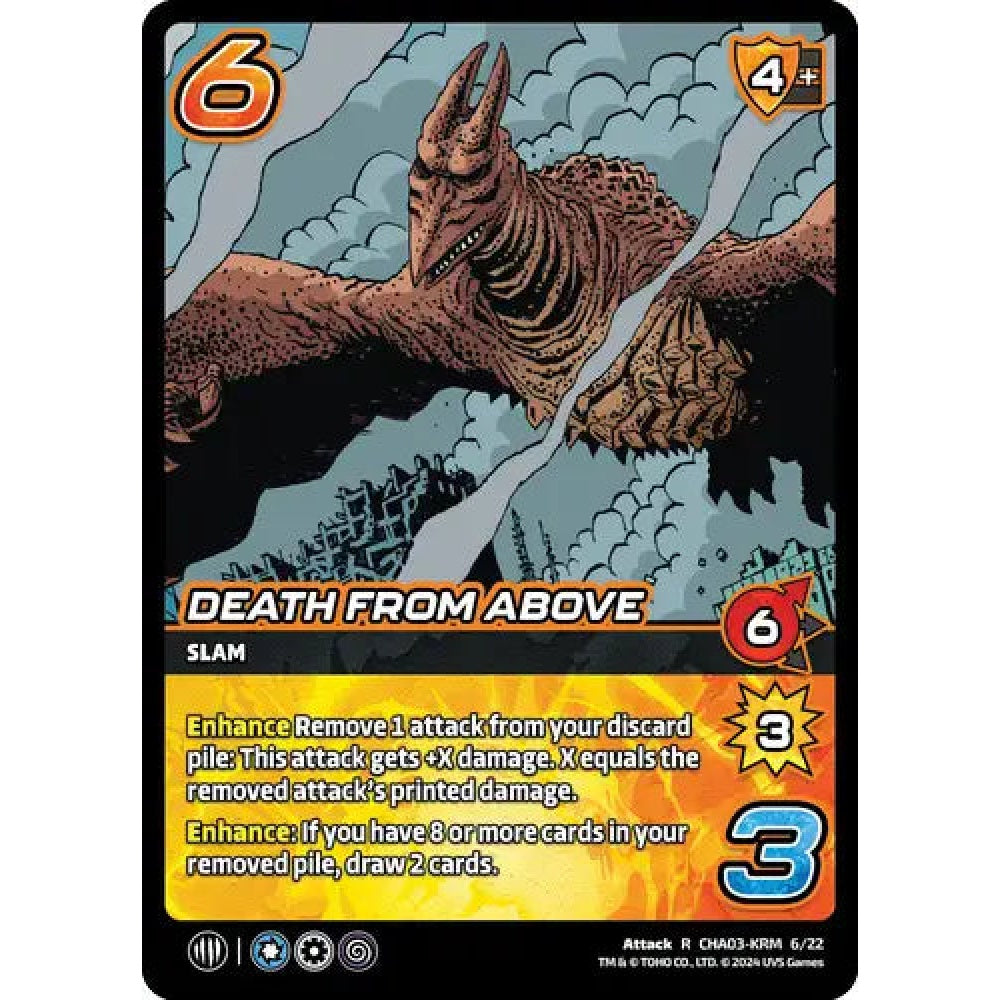 Death From Above, 6/22, R, UniVersus, Challengers Godzilla & Mothra, King Ghidorah & Rodan